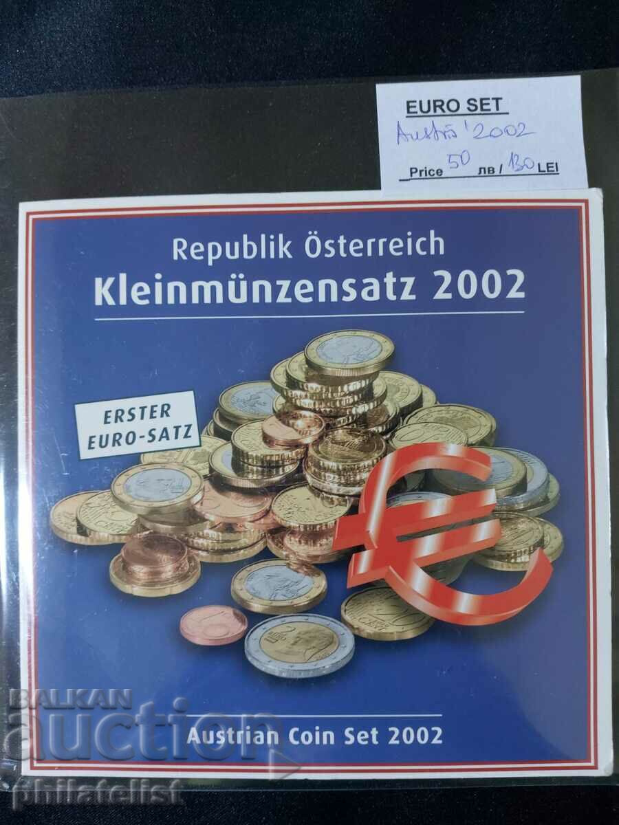 Austria 2002 -Setul complet de euro bancar de la 1 cent la 2 euro