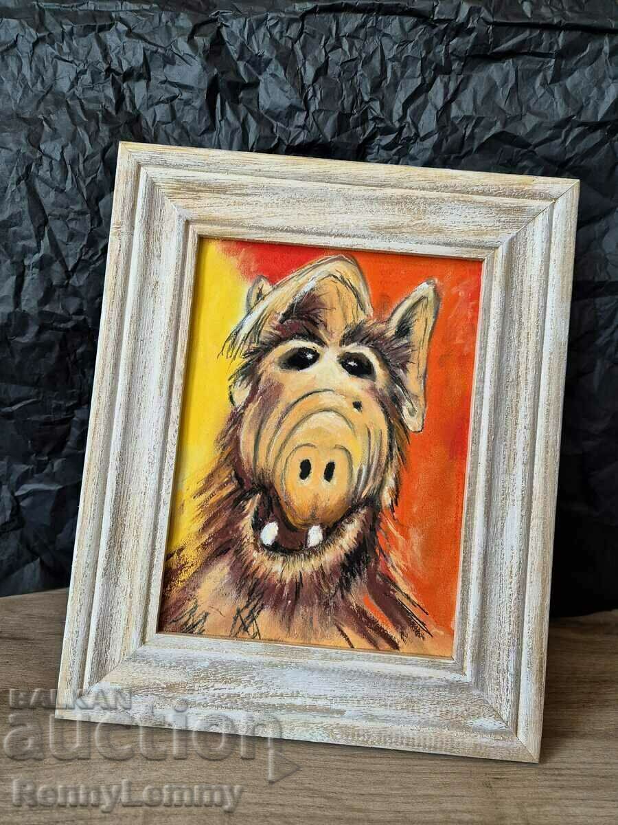 Alf, original painting, pastel with price € 28.12 | 55.00 BGN Alf, original painting, pastel with price € 28.12 | 55.00 BGN