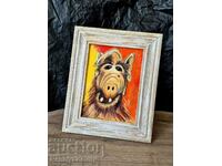 Alf, tablou original, pastel