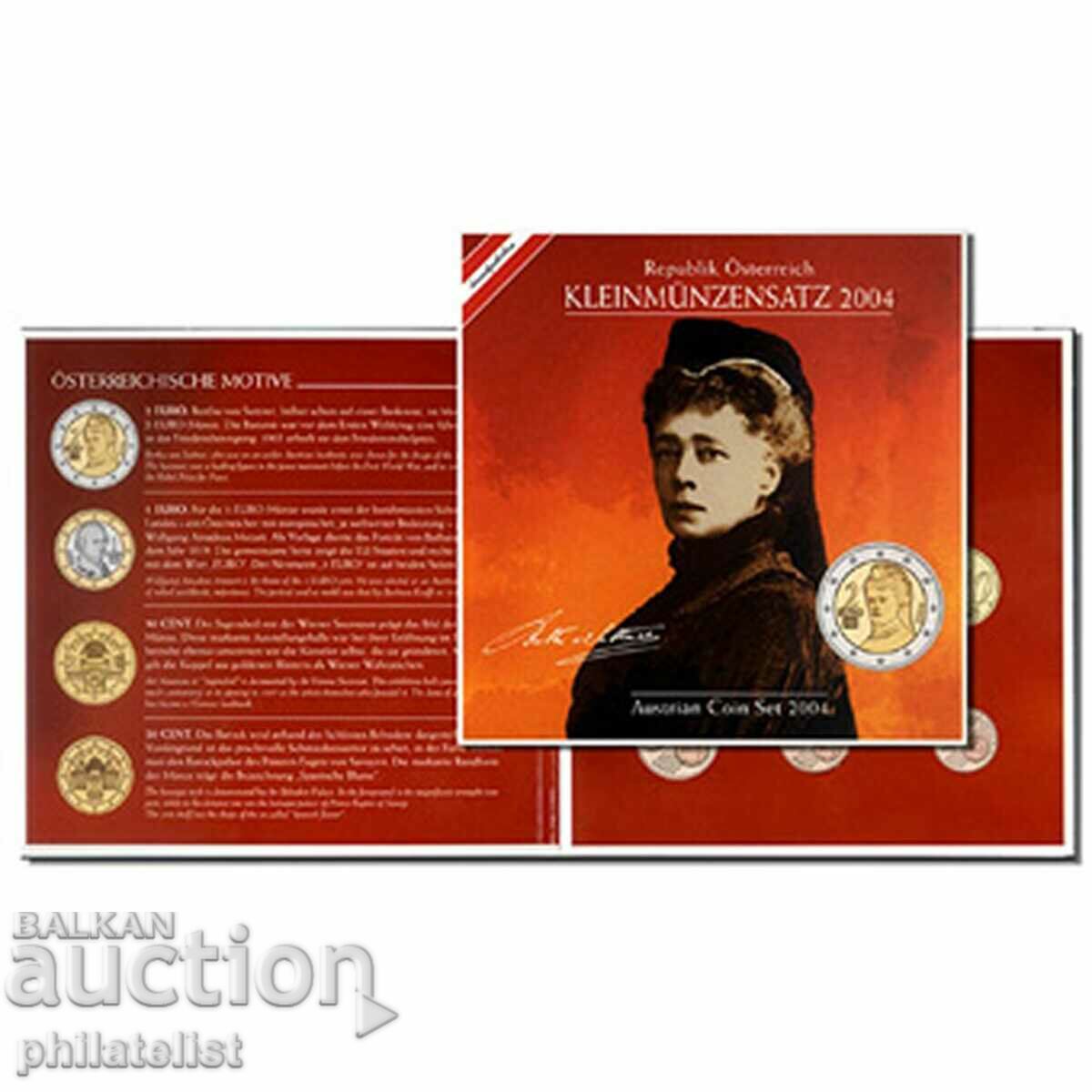 Austria 2004 -Complete bank euro set from 1 cent to 2 euros with price 45.00 BGN | € 23.01