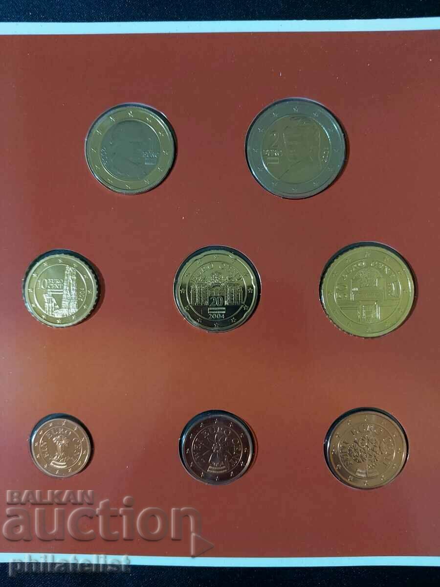 Auction Austria 2004 -Complete bank euro set from 1 cent to 2 euros Auction Austria 2004 -Complete bank euro set from 1 cent to 2 euros