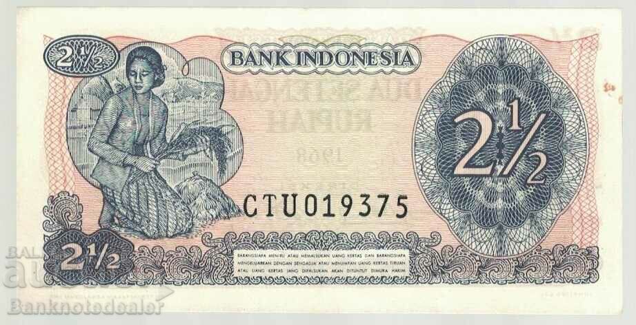 Indonesia 2 1/2 Rupiah 1968 Pick 103 Ref 9375 with price 8.00 BGN | € 4.09