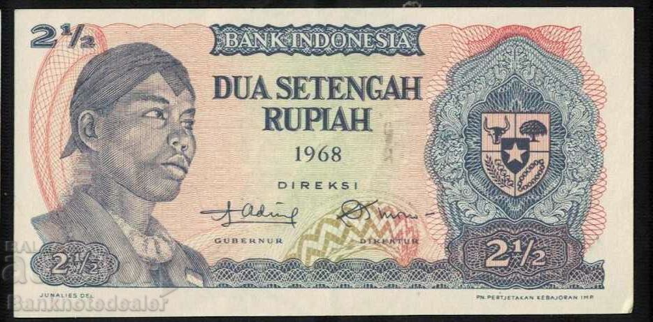 Indonesia 2 1/2 Rupiah 1968 Pick 103 Ref 9892