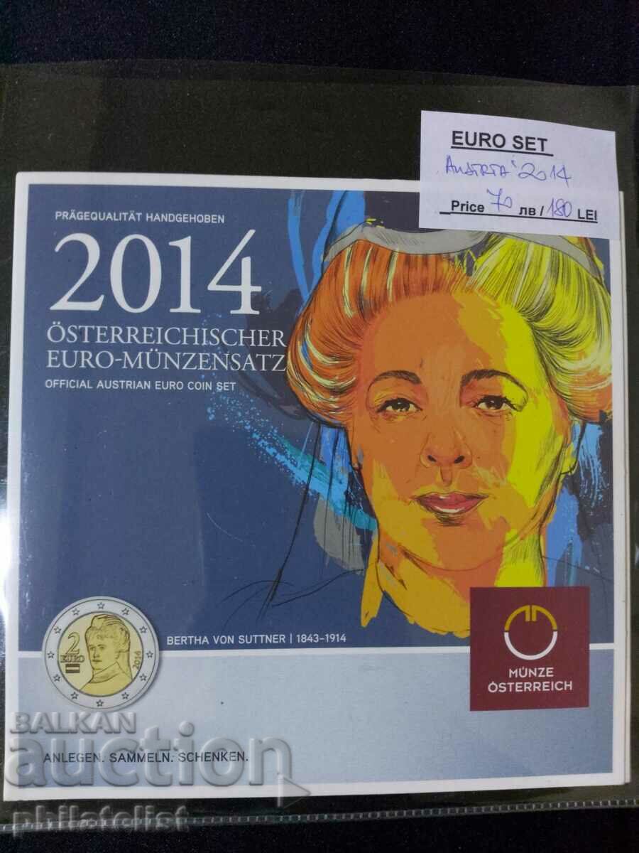 Austria 2014 -Set complet de euro bancar de la 1 cent la 2 euro