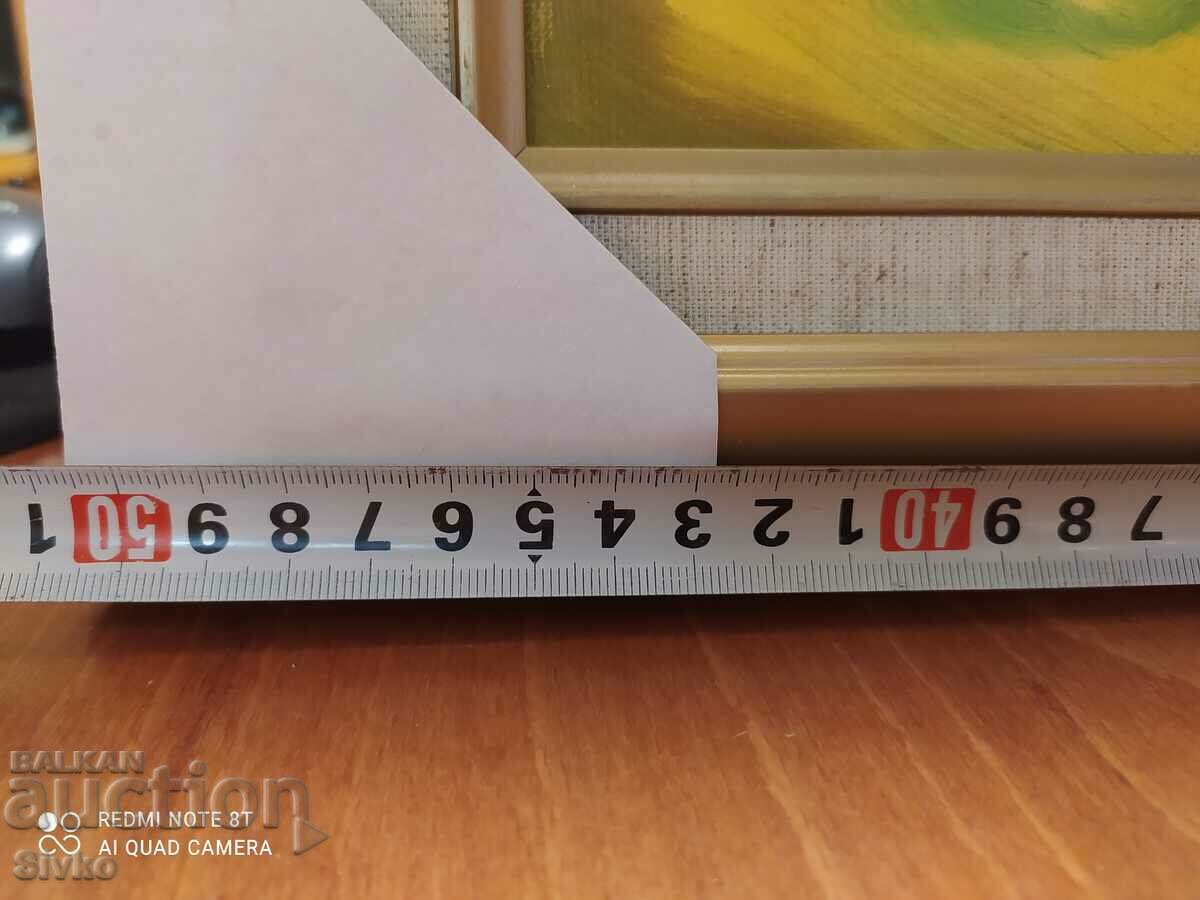 Oil painting canvas vase with flowers and letter with price 29.99 BGN | € 15.33 Oil painting canvas vase with flowers and letter with price 29.99 BGN | € 15.33