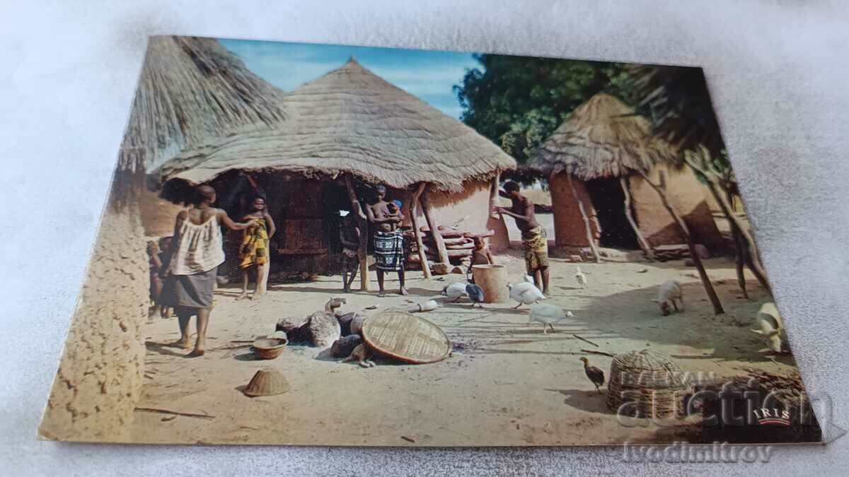 Καρτ ποστάλ Αφρική σε εικόνες ρουστίκ σκηνή
