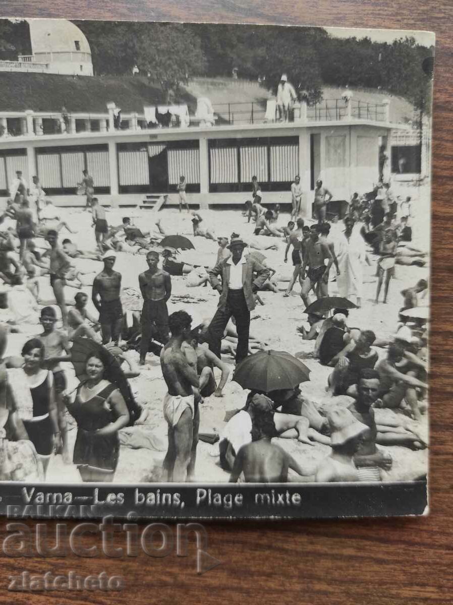 Пощенска карта Царство България - Варна. Смесен плаж с цена 25.00 лв. | € 12.78 Пощенска карта Царство България - Варна. Смесен плаж с цена 25.00 лв. | € 12.78