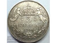 5 coroane 1900 5 coroane Austria Ungaria Îngeri argint