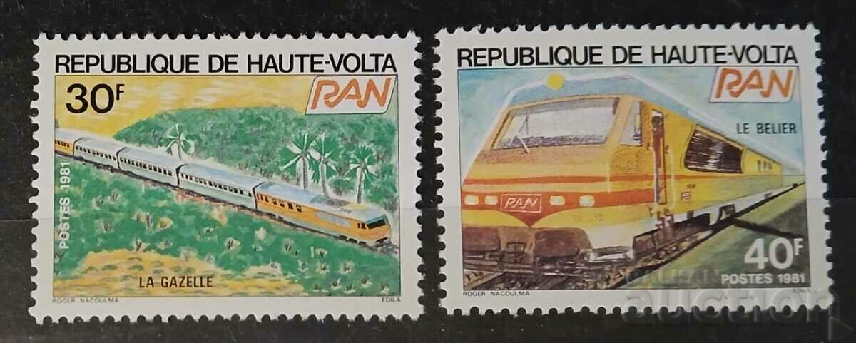 Burkina Faso/Volta Superioară 1981 Locomotive MNH