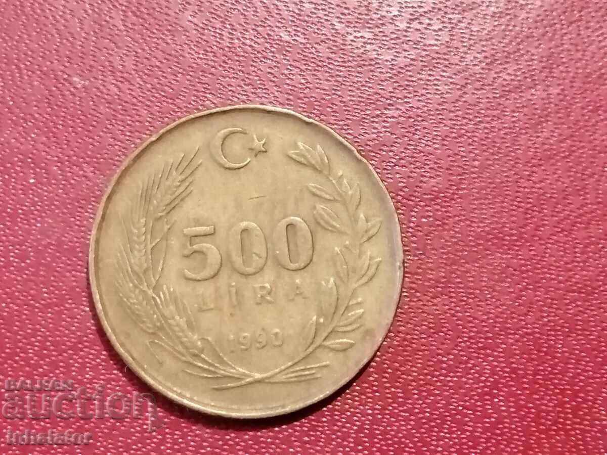1990 год 500 лири  Турция