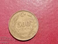 1990 year 500 lira Turkey