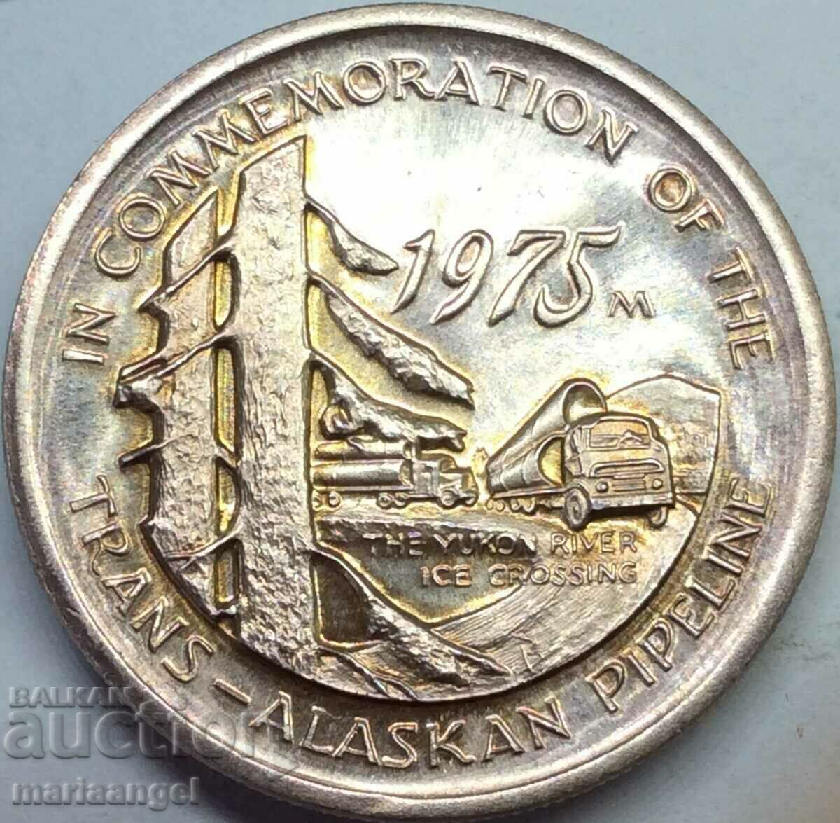 ΗΠΑ 1975 1Oz - Alaska 1 troy oz 31,1g offic. μέντα