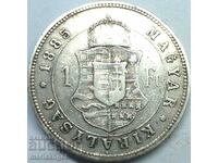 Hungary 1 forint 1885 Franz Joseph silver