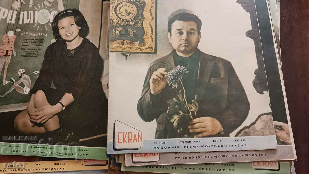 Delivery of EKRAN magazine, CINEMA magazines 1965-67 - 98 issues Delivery of EKRAN magazine, CINEMA magazines 1965-67 - 98 issues