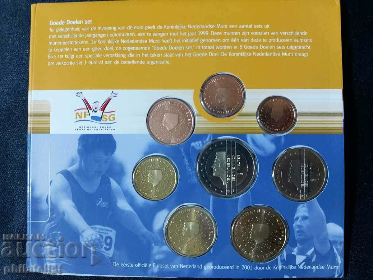 Netherlands 2001 - bank euro set from 1 cent to 2 euro BU with price 50.00 BGN | € 25.56