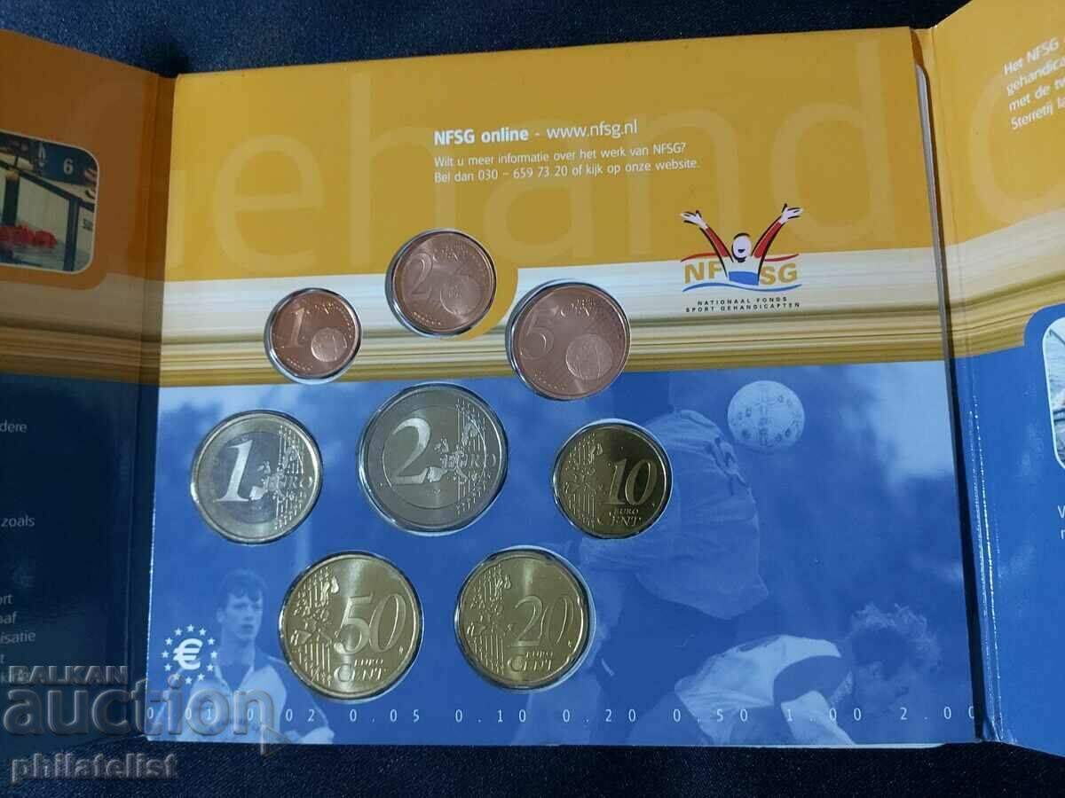 Auction  Netherlands 2001 - bank euro set from 1 cent to 2 euro BU