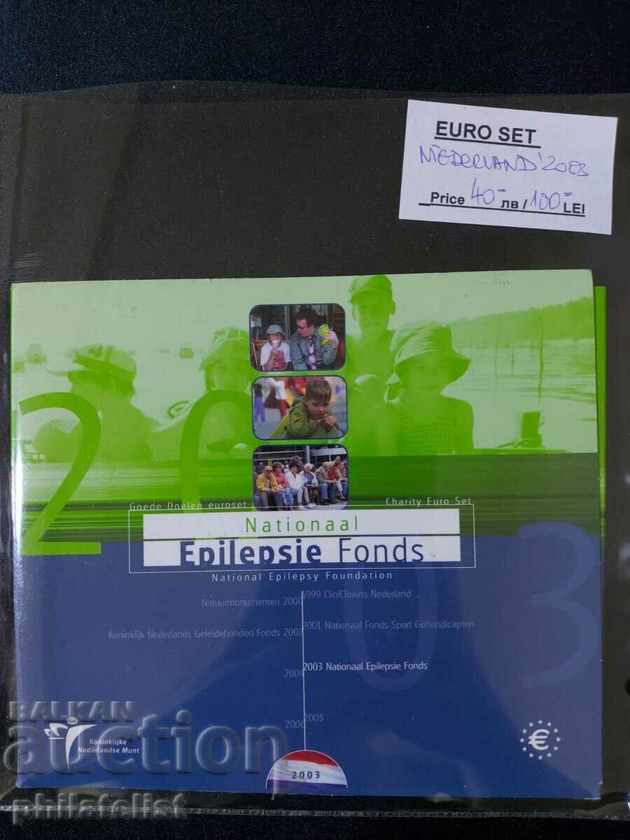 Țările de Jos 2003 euro banca stabilit de la 1 cent la 2 euro BU