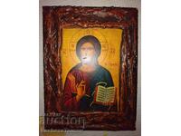Εικόνα Ιησούς Χριστός Ελλάδα ζωγραφισμένη σε ξύλο