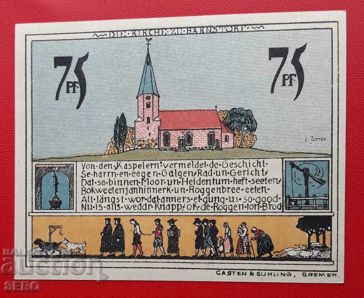 Banknote-Germany-Saxony-Dipholz-75 pfennig 1921