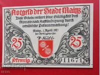 τραπεζογραμμάτιο-Γερμανία-Reiland-Pfalz-Mainz-25 Pfennig 1921