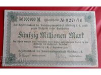 Banknote-Germany-Saxony-Stolberg-50,000,000 marks 1923