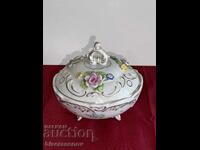 Porcelain Jewelry Box with Marking (Hand Painted)