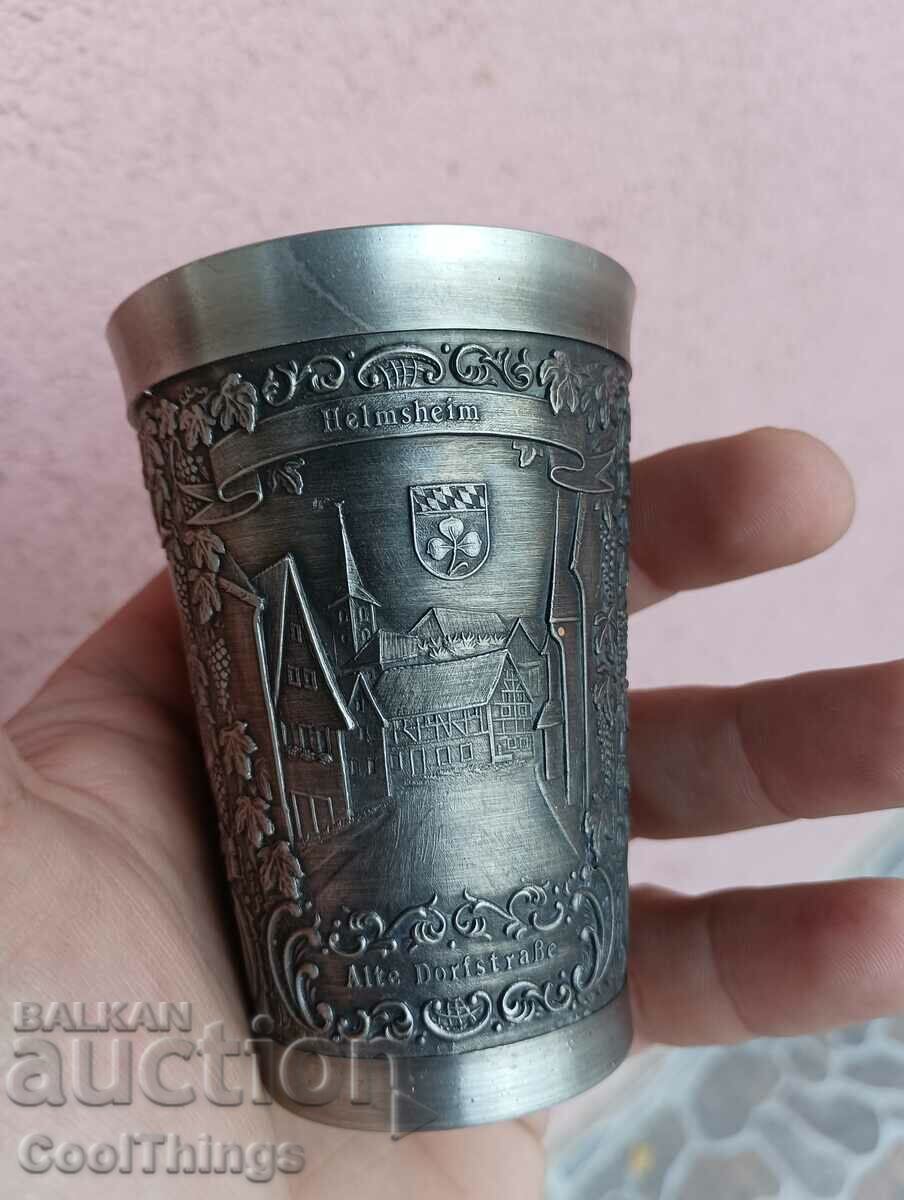 Collector metal cup marked