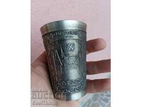 Collector metal cup marked