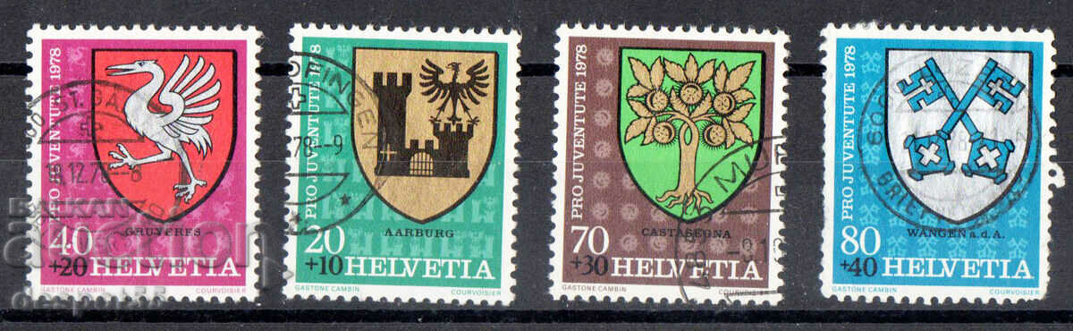 1978. Switzerland. Pro Juventute - Municipal coat of arms.