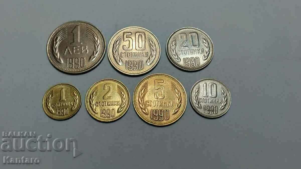 Monedă - BULGARIA - LOT COMPLET - 1990