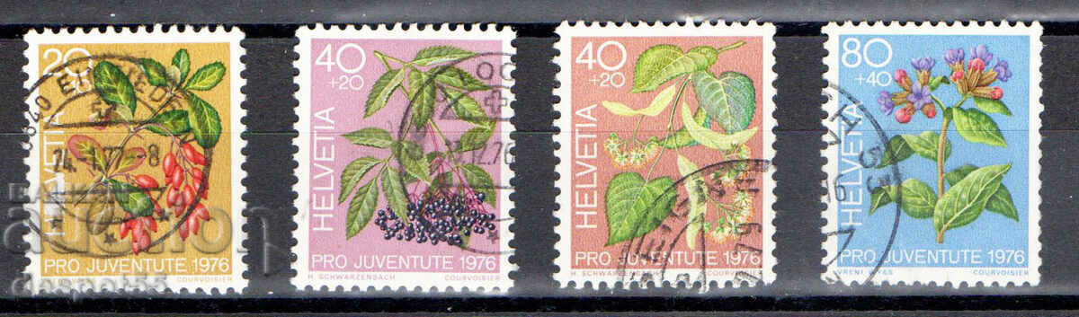 1976. Ελβετία. Pro Juventute - Φαρμακευτικά φυτά.