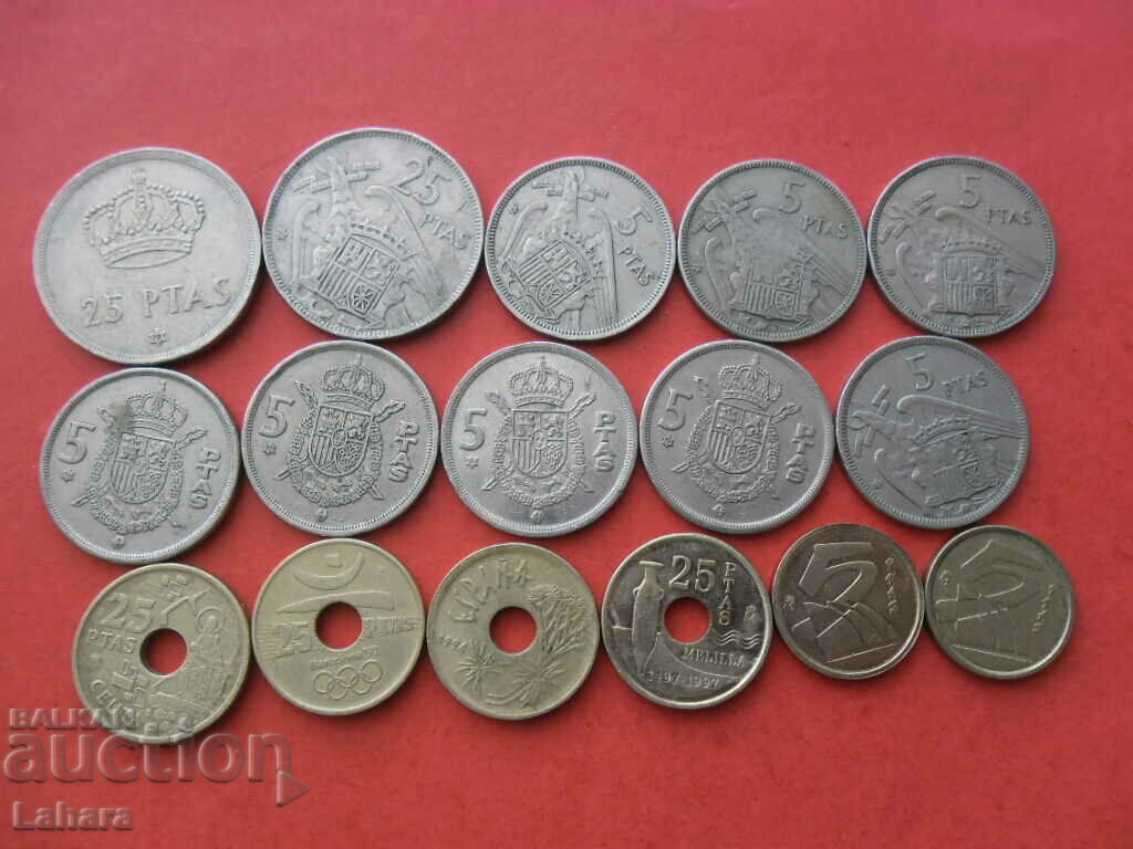 Зборен лот монети Испания