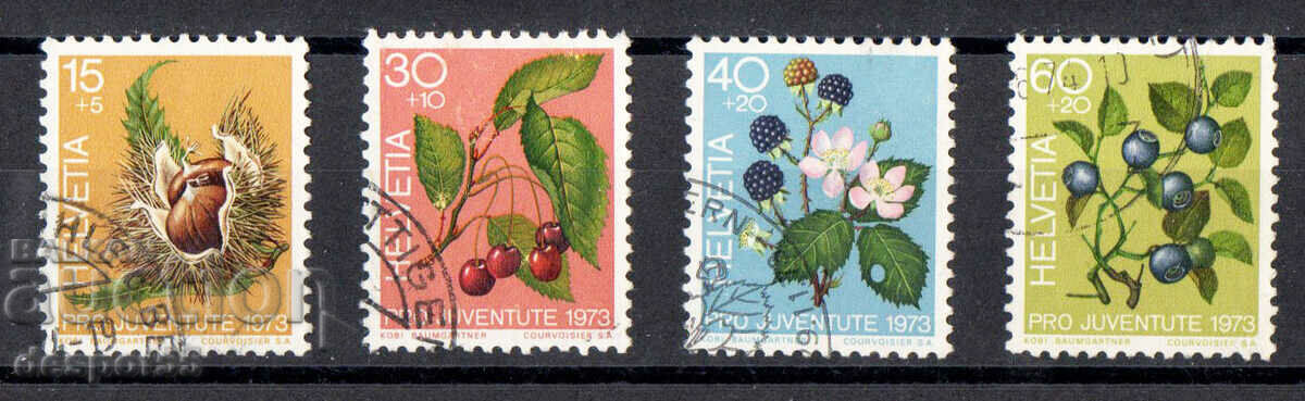 1973. Elveţia. Pro Juventute - Fructe de padure.