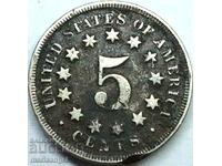 5 cents 1867 USA