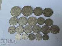 LOT OF SILVER COINS PRINCIPALITY AND KINGDOM OF BULGARIA-20 pcs