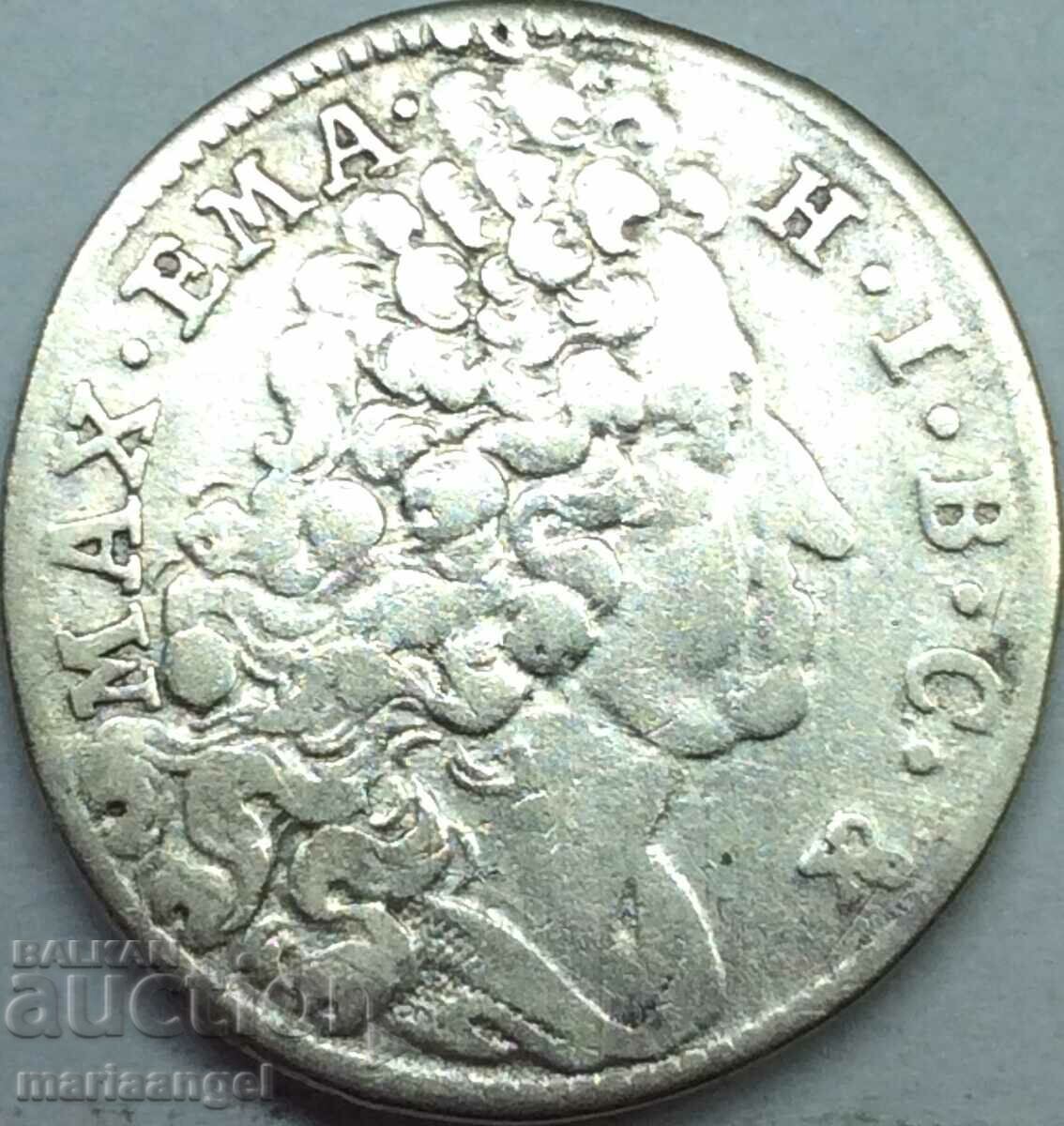 Bavaria 15 Kreuzer 1717 Germania Argint
