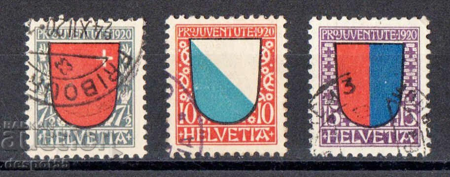 1920. Швейцария. PRO JUVENTUTE - Герб.