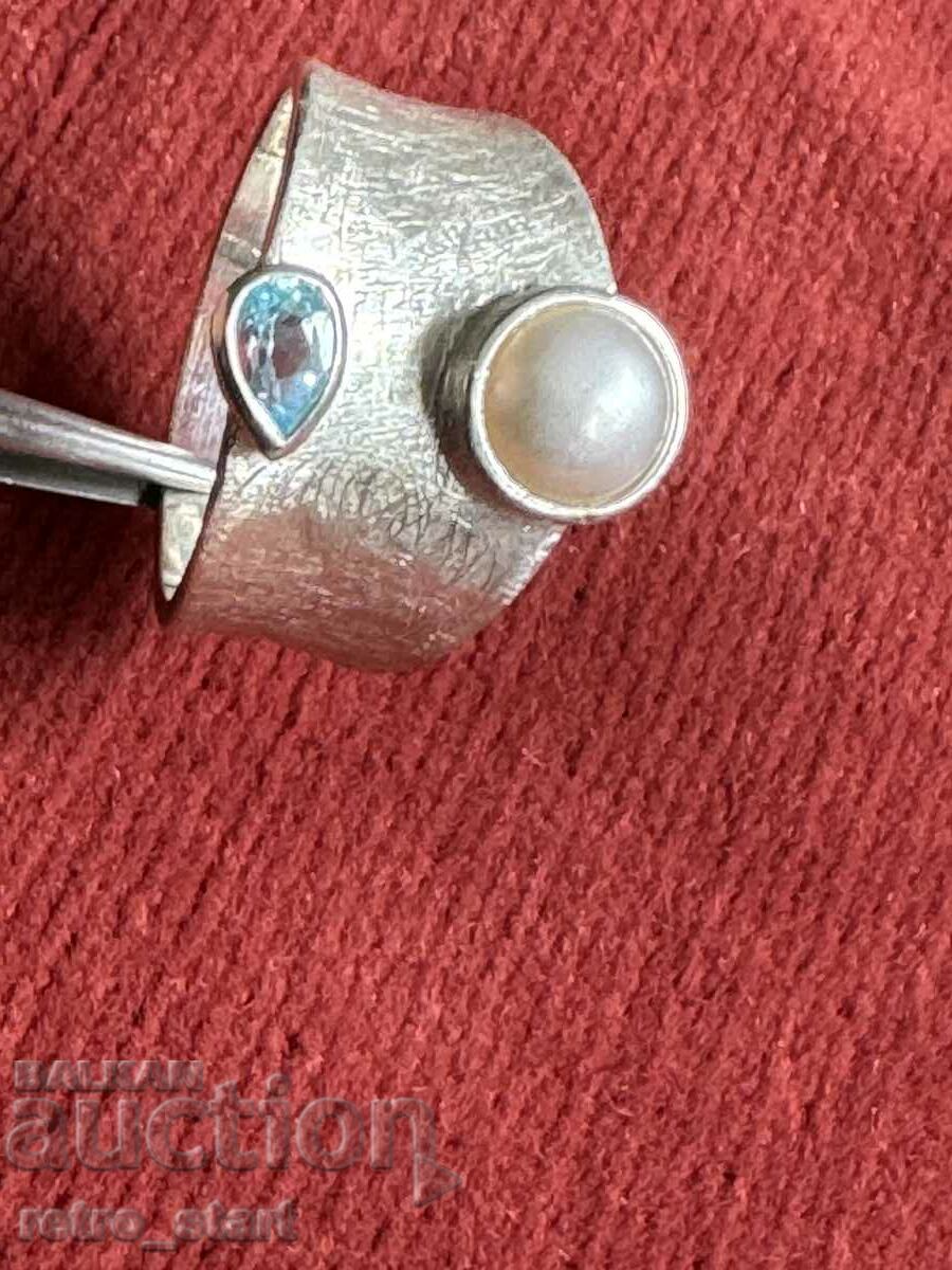 Designer silver ring