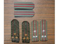 Set de 4 perechi de epoleți militari vechi bulgari de la Sotsa
