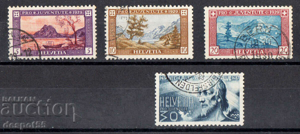 1929. Ελβετία. PRO JUVENTUTE - Τοπία.
