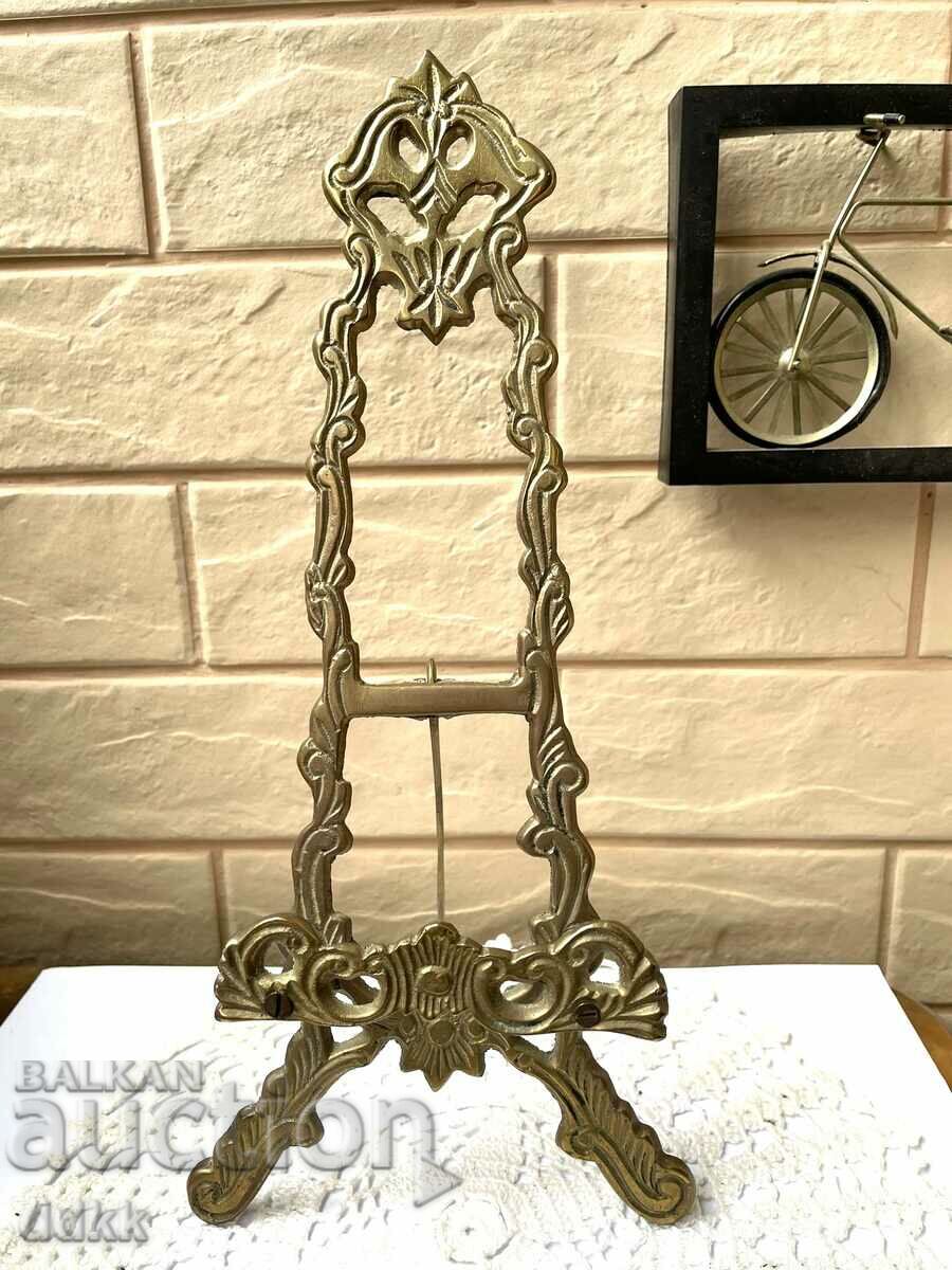 Beautiful brass stand for a plate /or book, photo/