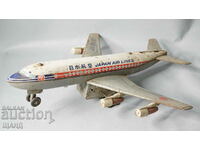 Old Japanese metal toy airplane model JAPAN AIR LINES