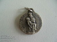 #*7504 Old Metal Catholic Medallion - Lasser