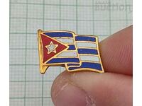 CUBA NATIONAL FLAG BADGE ENAMEL