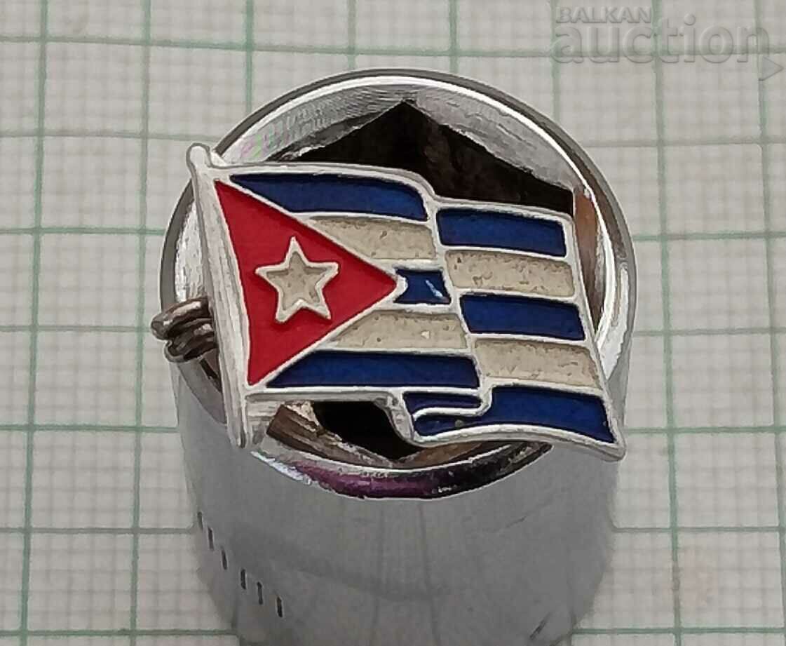 CUBA NATIONAL FLAG BADGE