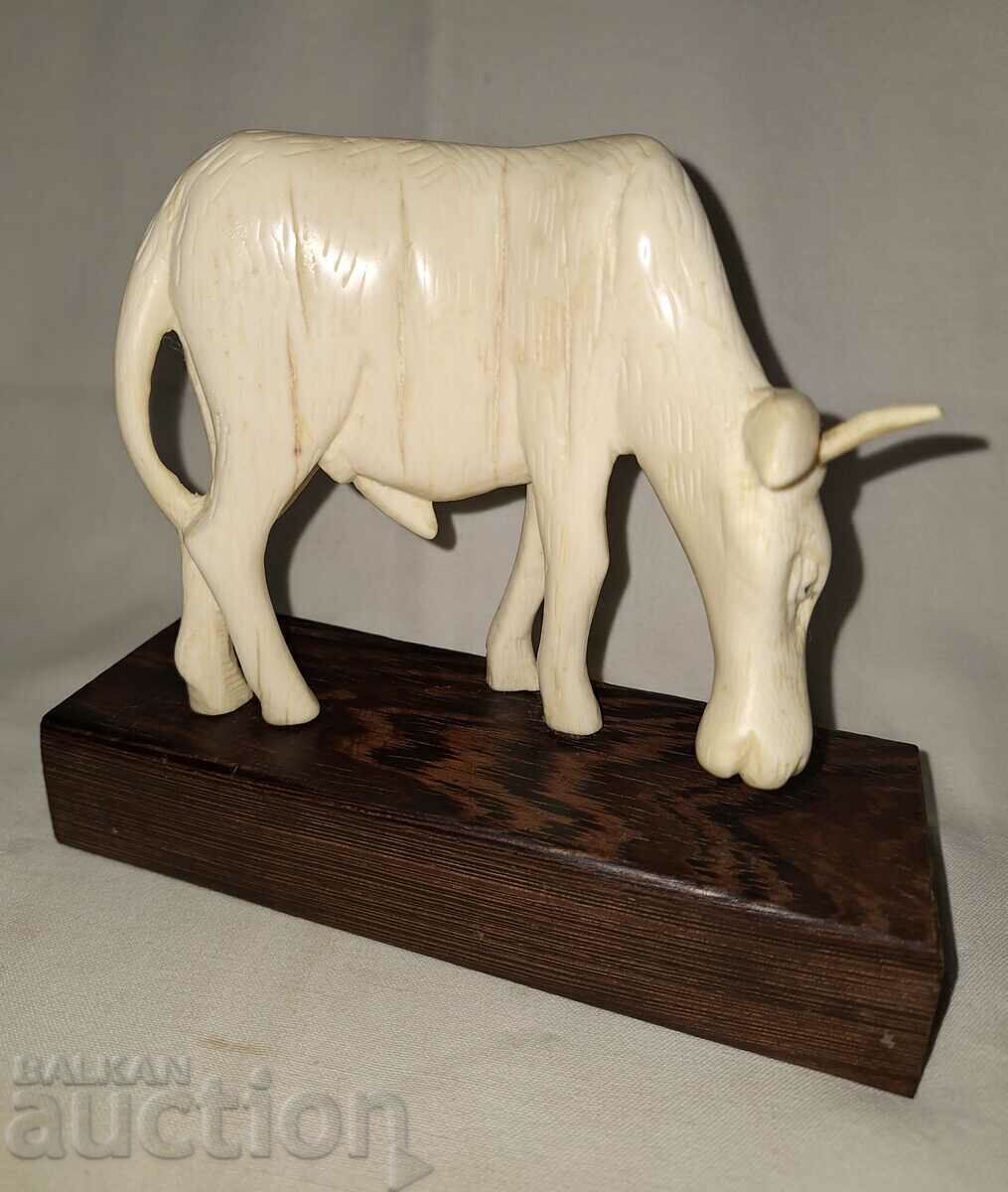 Figurină din plastic de os alb de epocă - 6
