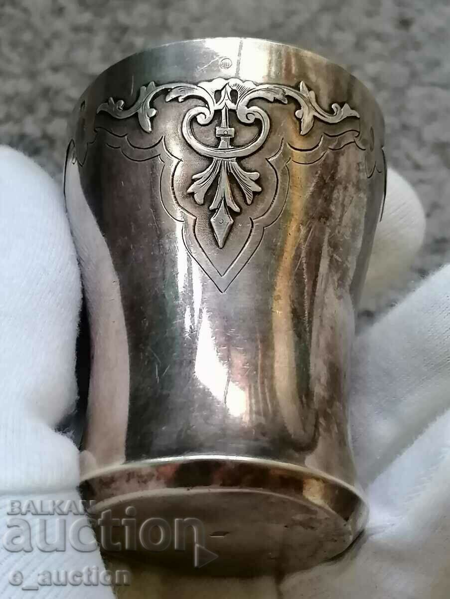 Old French silver cup