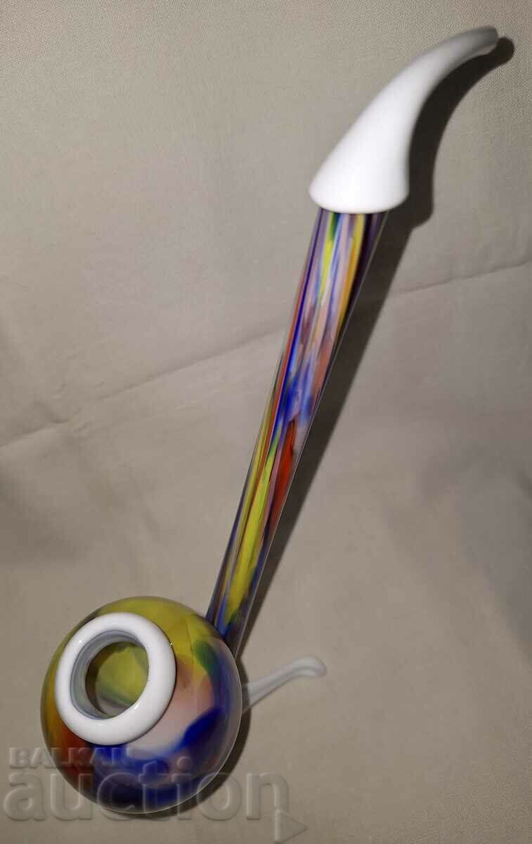 Glass designer colored plastic vase - 5