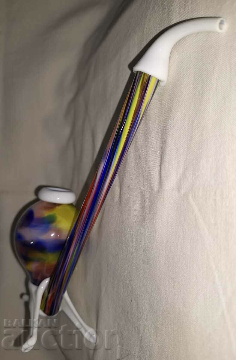 Glass designer colored plastic vase - 7