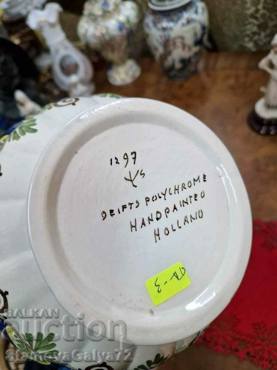 A lovely antique Dutch Delft vase - 7 A lovely antique Dutch Delft vase - 7